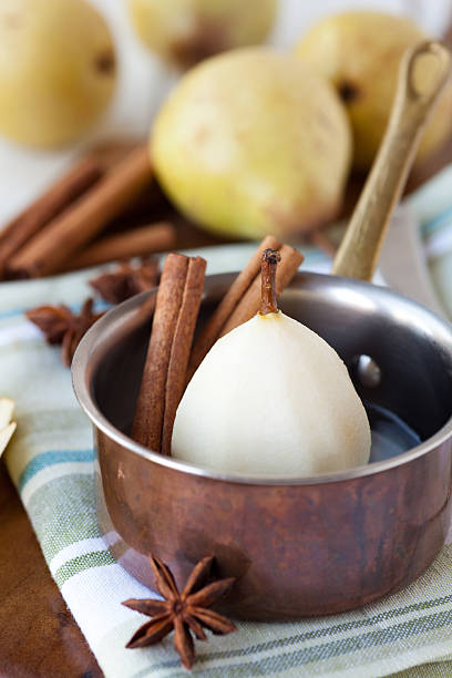 Poached Pear stock photo