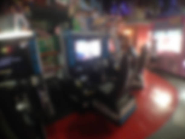 blur picture of game arcade