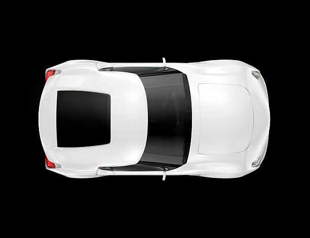 istock White sports car isolated on black background. 481880332