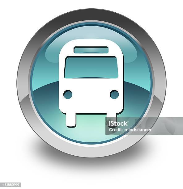 Icona Pulsante Pittogramma Autobustrasporto Via Terra - Immagini vettoriali stock e altre immagini di Autobus