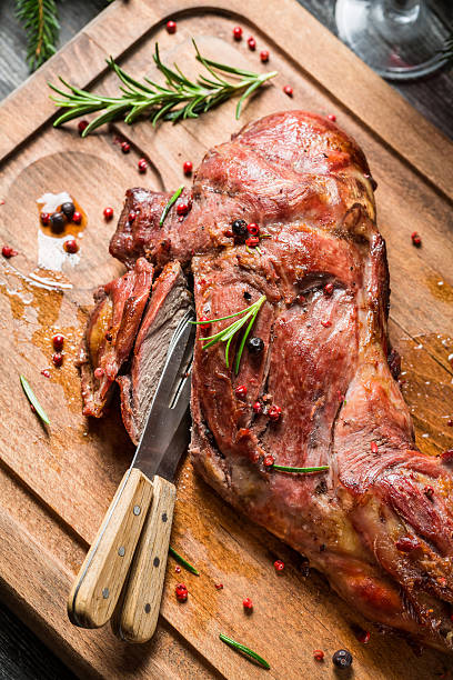 istock Freshly roasted venison with rosemary and pepper 481882215