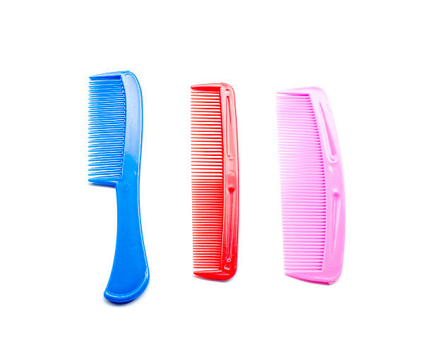 istock Purple comb isolated on white close up look 481882433