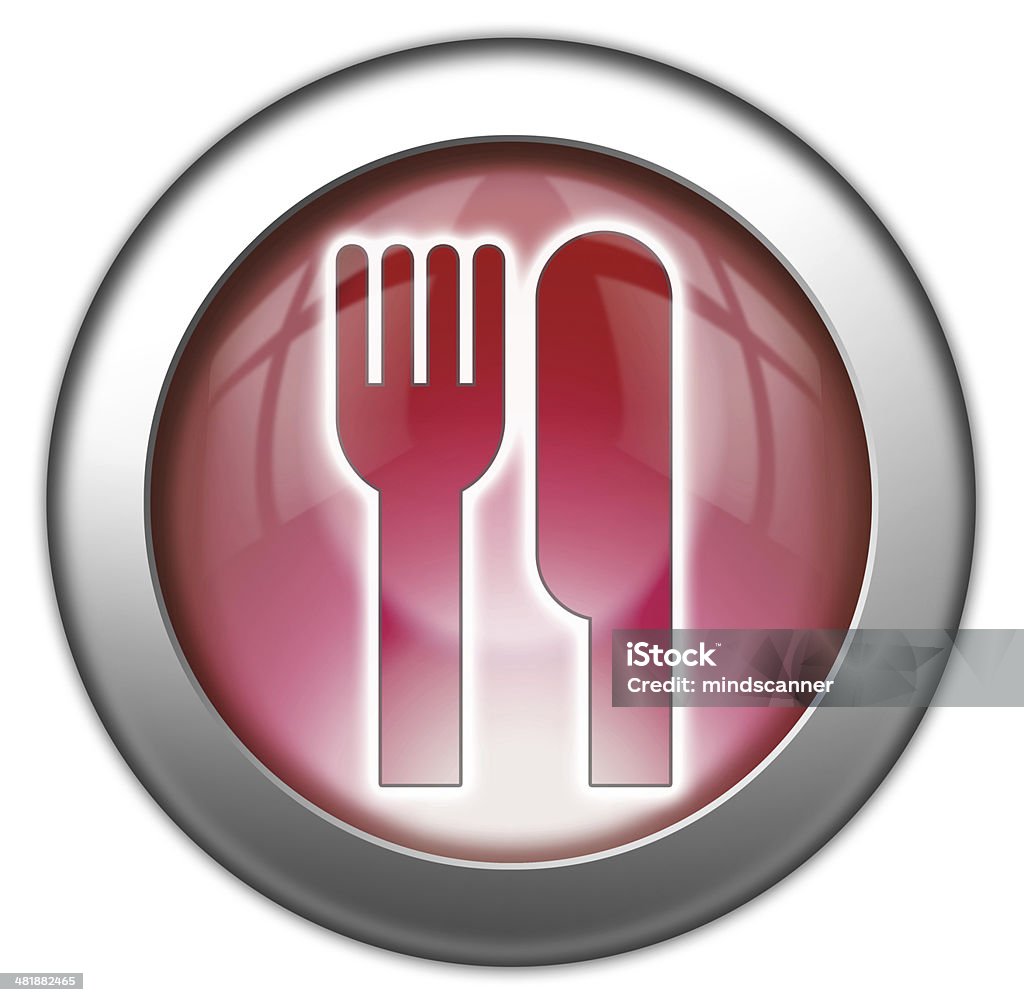 Ícone, botão, a Pictogram -Eatery, Restaurant - Ilustração de Almoço royalty-free