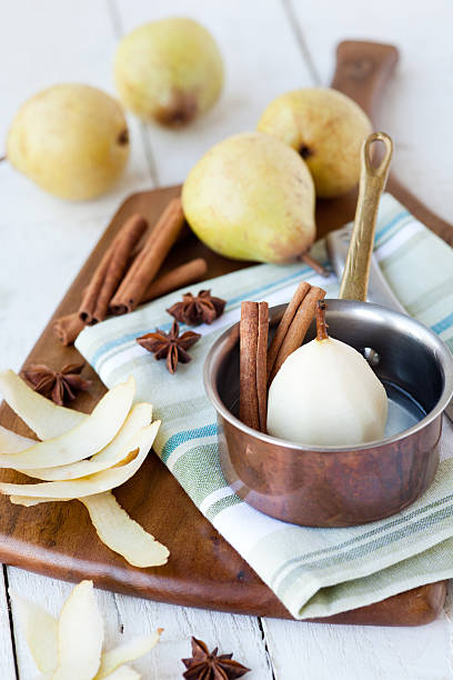 Poached Pear stock photo