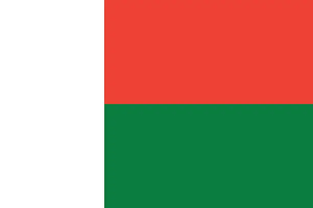 Vector illustration of Madagascar flag vector