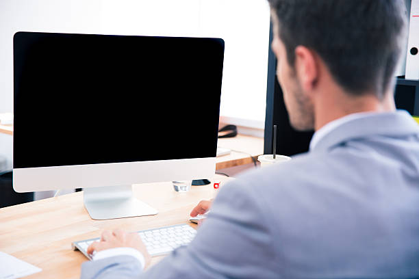 istock Businessman sitting at the table 481883938