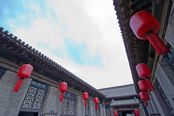 istock Chinese traditional architectural style courtyard, with the prot 481884445