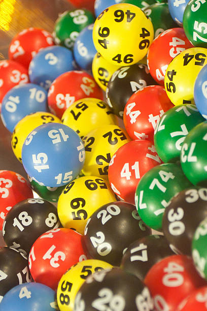 Colourful lottery balls stock photo