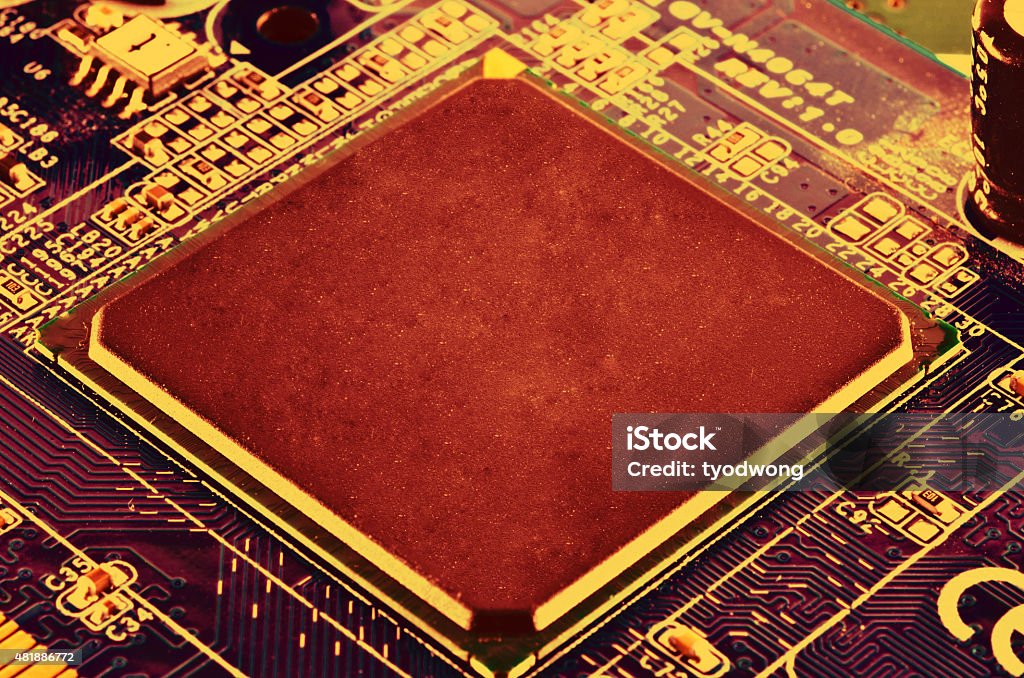 Electronic Circuit Electronic Circuit in the Computer 2015 Stock Photo