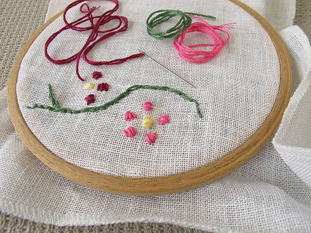 istock Embroidery with flower tendril 481887344
