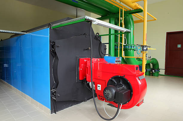istock The gas steel boiler 481889612