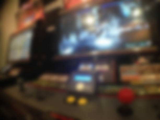 blur picture of game arcade