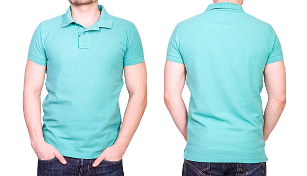 istock Cyan polo shirt on a young man template 481891087