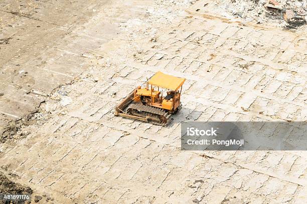 Tractor At Construction Site Stock Photo - Download Image Now - 2015, Activity, Agricultural Machinery