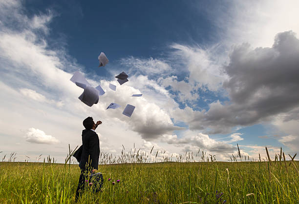 istock Businessman Throwing Papers in The Air 481891406