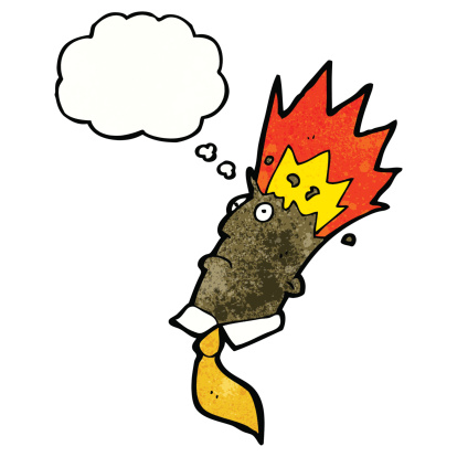 Cartoon Man With Exploding Head Stock Illustration - Download Image Now ...