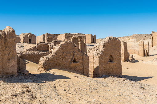 Tombs of the Al-Bagawat (El-Bagawat), an ancient Christian cemetery, one of the oldest in the world, Kharga Oasis, Egypt