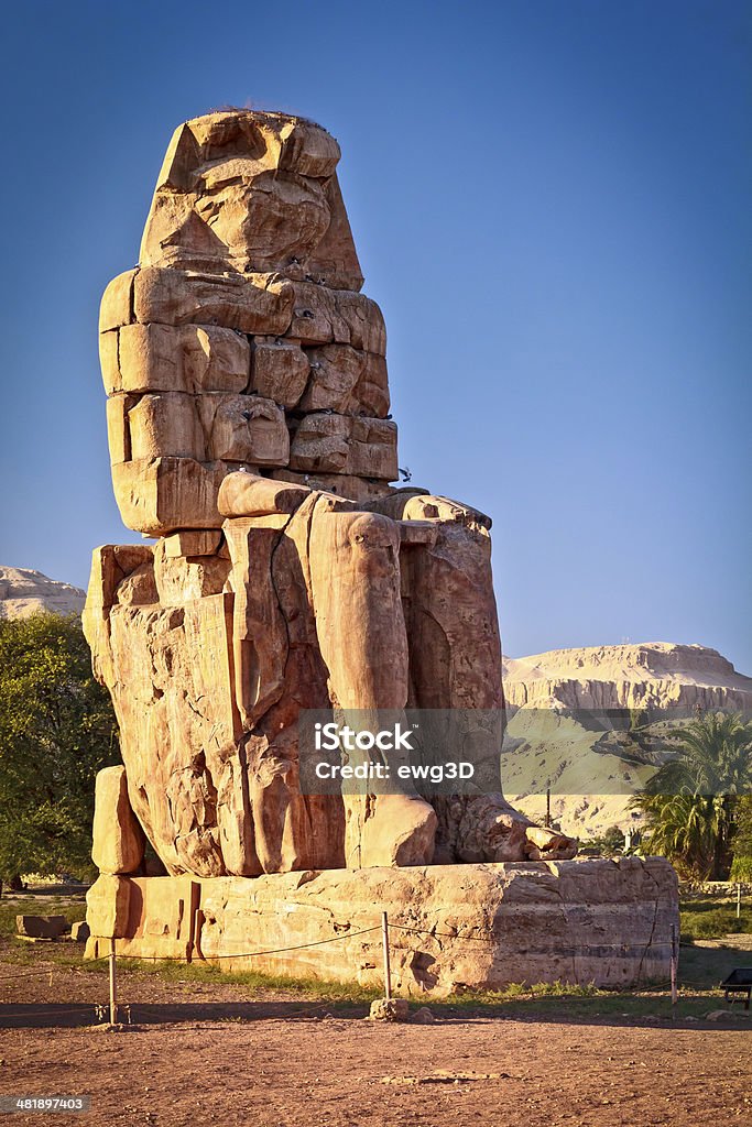 Colos de Memnon, Egito - Foto de stock de Afresco royalty-free