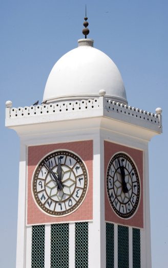 Qatar, Doha, traditional architectures in the old city center, the Clock Tower
