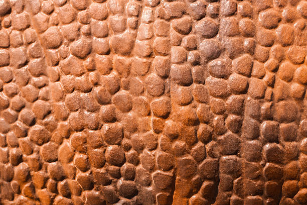 dinosaurier-haut - leather green hide textured effect stock-fotos und bilder