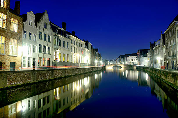 istock Night scene of old Bruges 481899379
