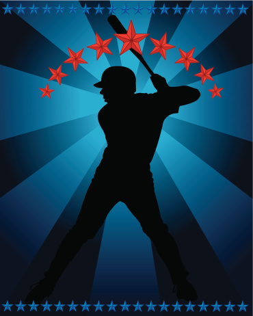 Baseball Batter All-Star Background illustration. Check out my 