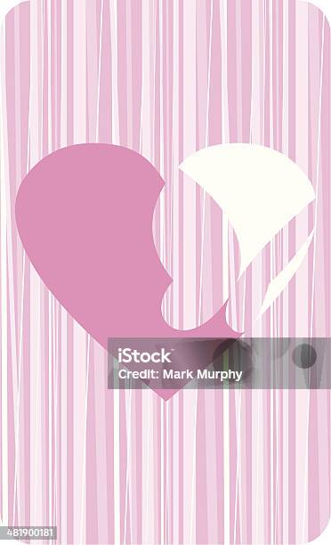 Pink Striped Butterfly Heart Stock Illustration - Download Image Now - Animal, Animal Body Part, Animal Themes