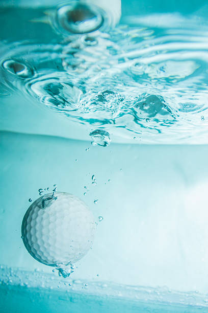 istock Golf ball in the water for background. 481903198