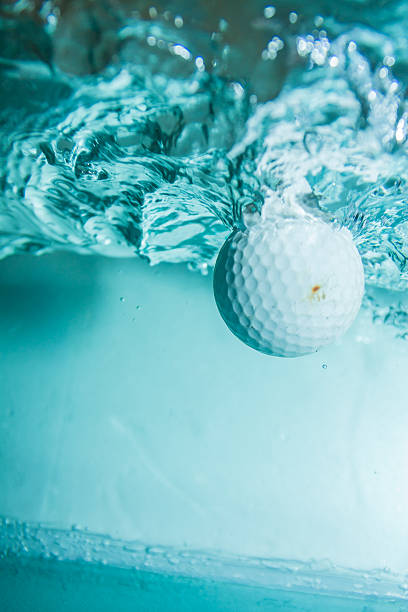 istock Golf ball in the water for background. 481903202