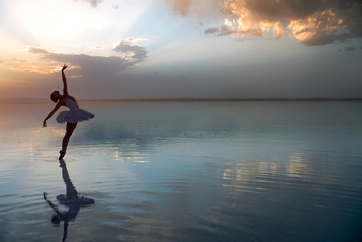 Aesthetic dancing on the beach