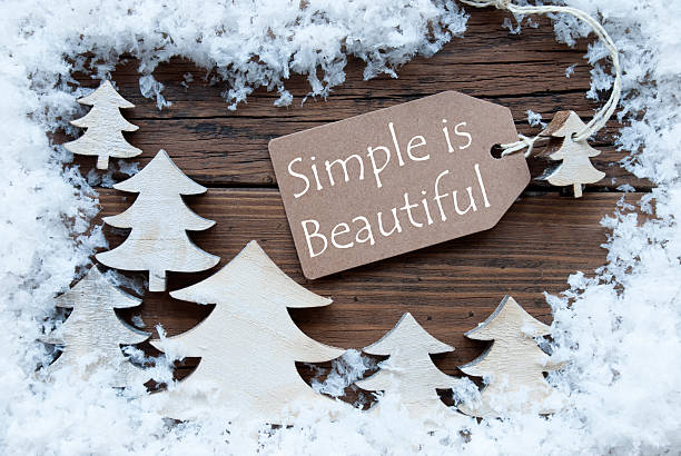 istock Label Christmas Trees And Snow Simple Is Beautiful 481906670