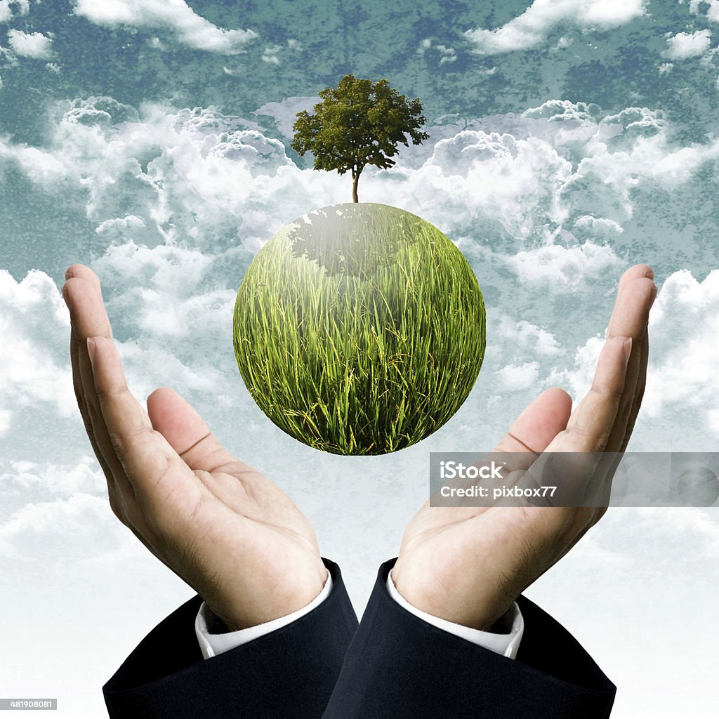 Sustainable business for protect the earth concept Giving Stock Photo