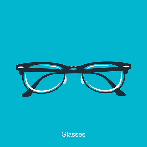 Glasses Flat design icon for web design reading glasses stock illustrations