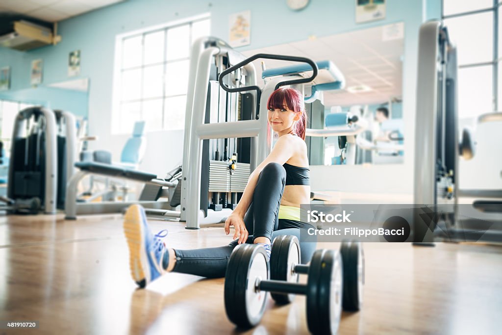 Young Woman Exercising At The Gym 20-24 Years Stock Photo
