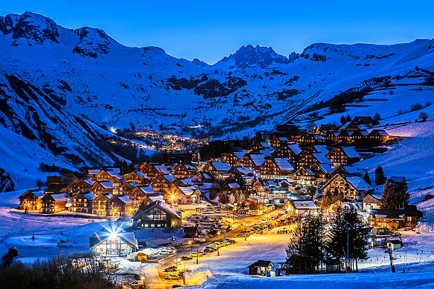 istock village by night in winter 481910871