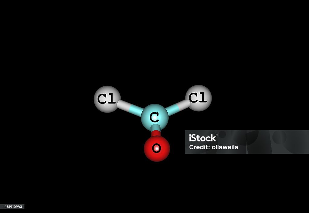 Phosgen Phosgene Molecular Structure Isolated On Black Stock Photo - Download ...