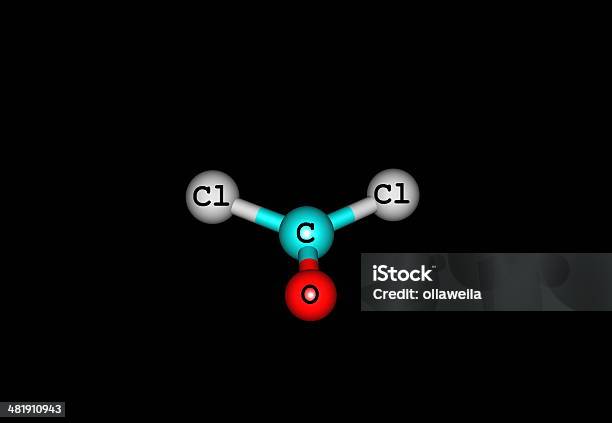 Phosgen Phosgene Molecular Structure Isolated On Black Stock Photo - Download ...