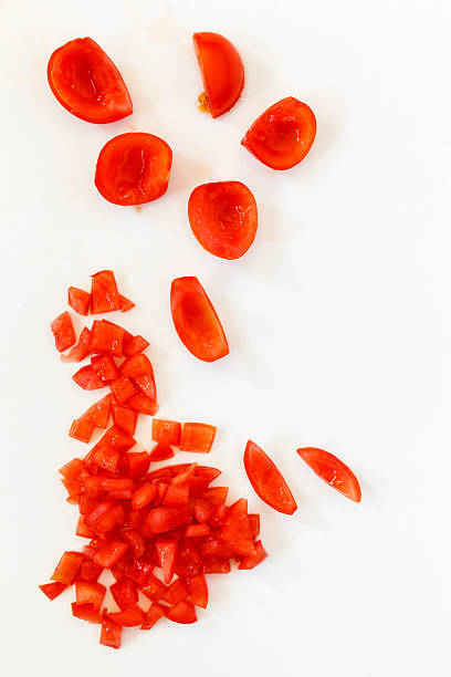 Chopped tomato stock photo