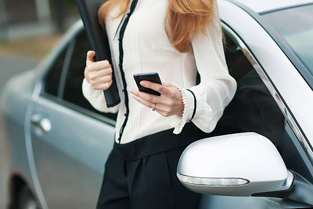 istock Young beautiful woman writes an SMS 481914153
