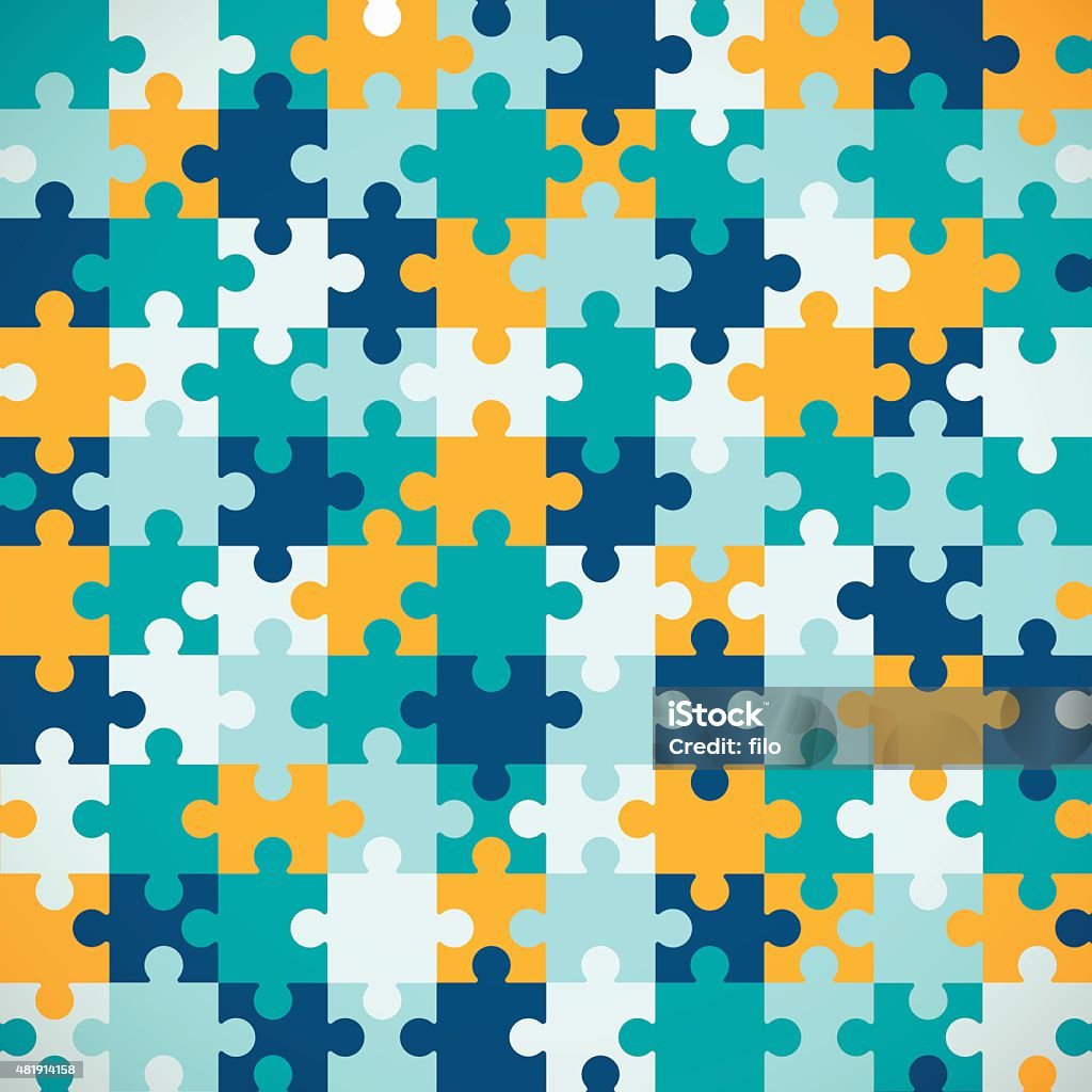 Seamless Puzzle Background Seamless puzzle piece background with space for your content. Tiles top to bottom and left to right seamlessly. EPS 10 file. Transparency effects used on highlight elements. Puzzle stock vector
