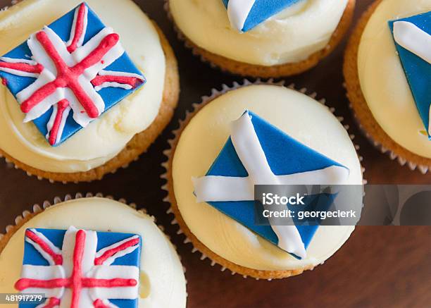 Escocesa Y British Cupcakes Foto de stock y más banco de imágenes de Bandera del Reino Unido - Bandera del Reino Unido, Tarta - Postre, Alimento