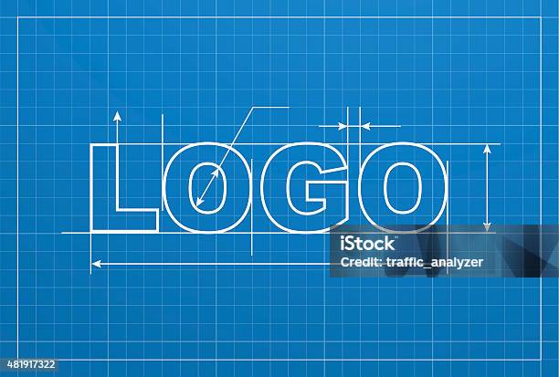 Logo Blueprint Stock Illustration - Download Image Now - 2015, Abstract, Arrow Symbol