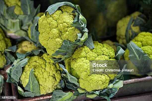 Green Cauliflower Stock Photo - Download Image Now - 2015, Cauliflower, Crucifers