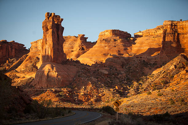 istock Entrance road through Arches National Park 481924796