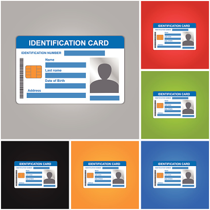Identifying Card Identification Card Isolated Stock Illustration - Download Image Now ...
