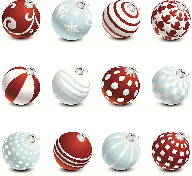 Christmas Ball Ornaments http://www.cumulocreative.com/istock/File Types.jpg symbol snowflake icon set shiny stock illustrations