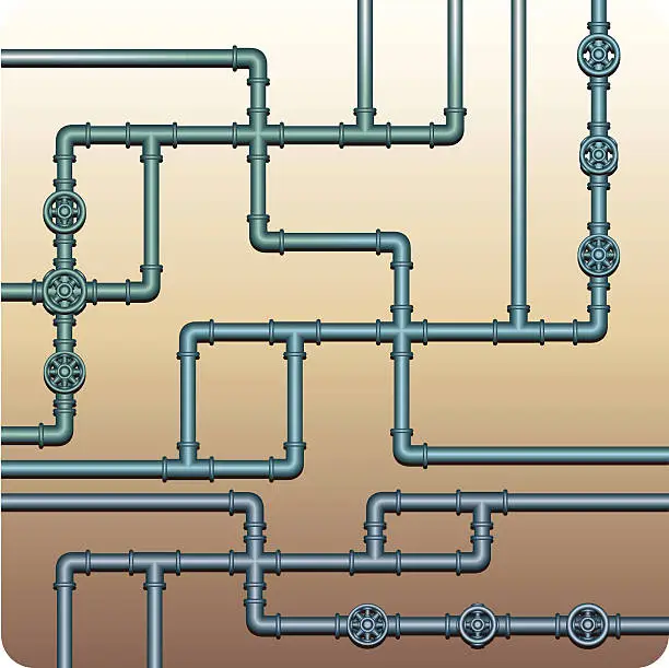 Vector illustration of Plumbing Tubes