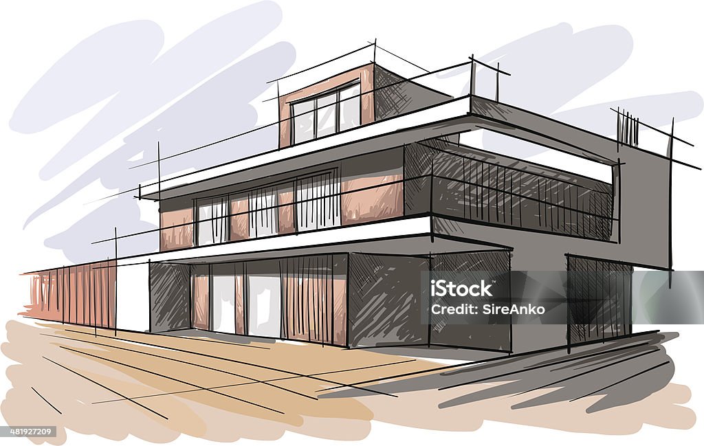 architecture vector illustration of the architectural design House stock vector