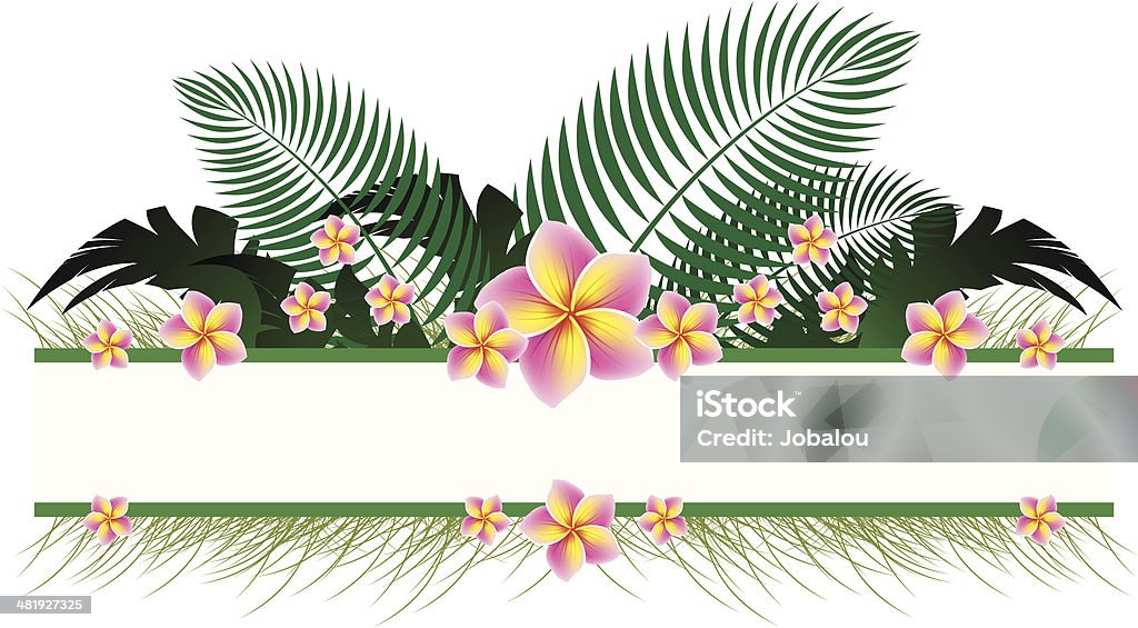 Banner Tropical - arte vectorial de Belleza de la naturaleza libre de derechos