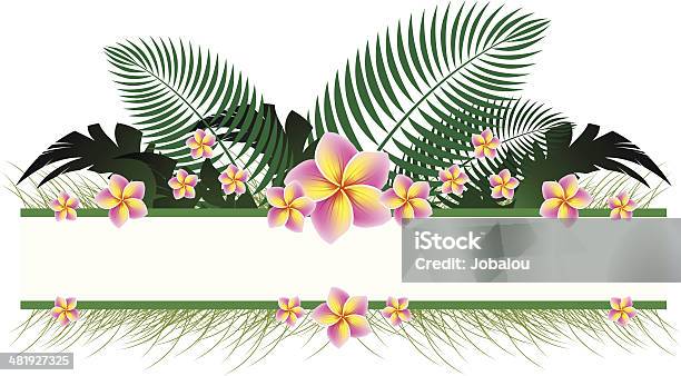Ilustración de Banner Tropical y más Vectores Libres de Derechos de Belleza de la naturaleza - Belleza de la naturaleza, Borde, Cartel